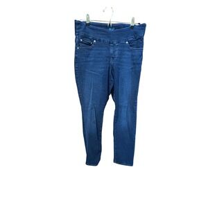 Jag Jeans Peri Pull On Straight Leg Dark Wash Indigo Denim Pants 10P Petite
